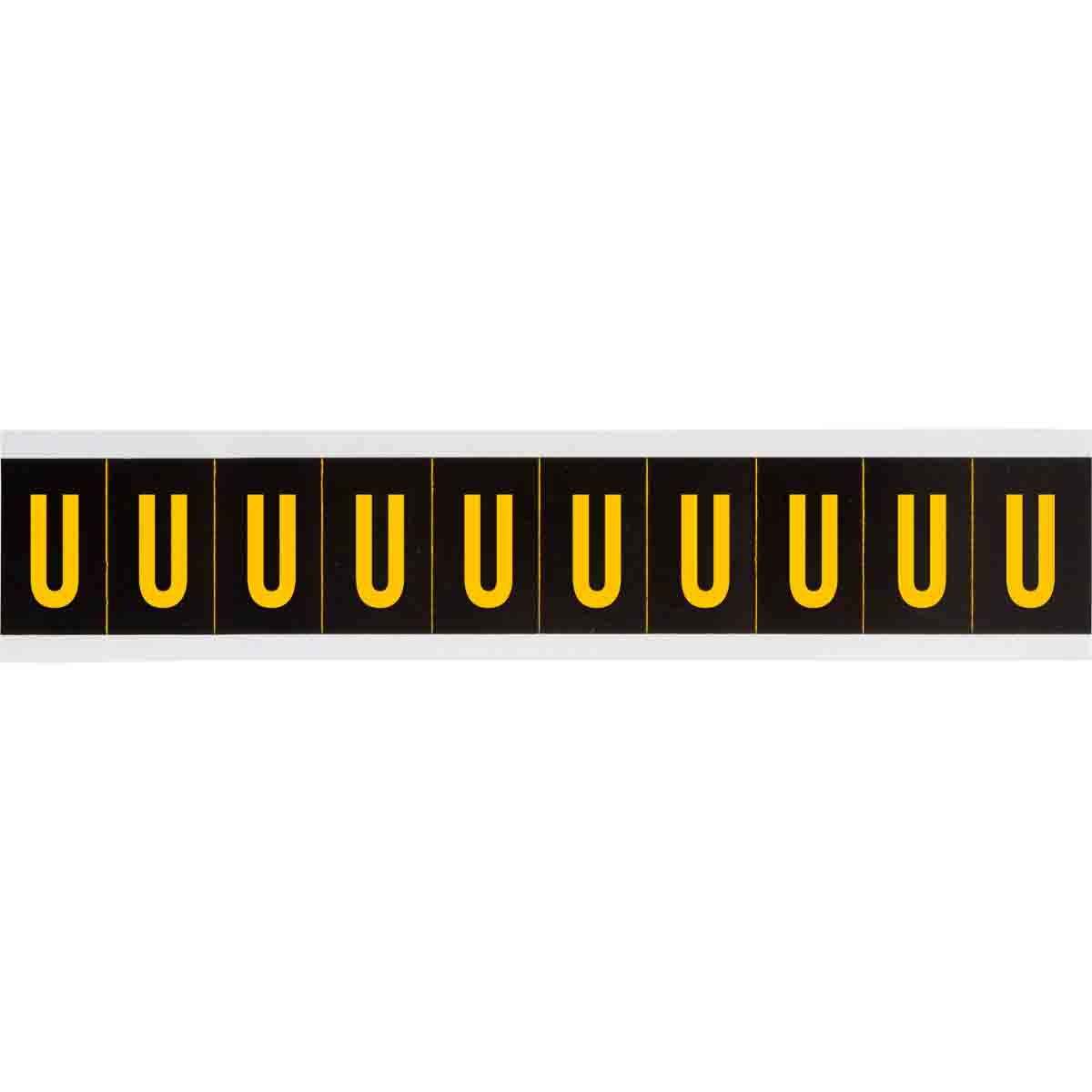 2 in Vinyl N&L Yellow on Black U 10/PK