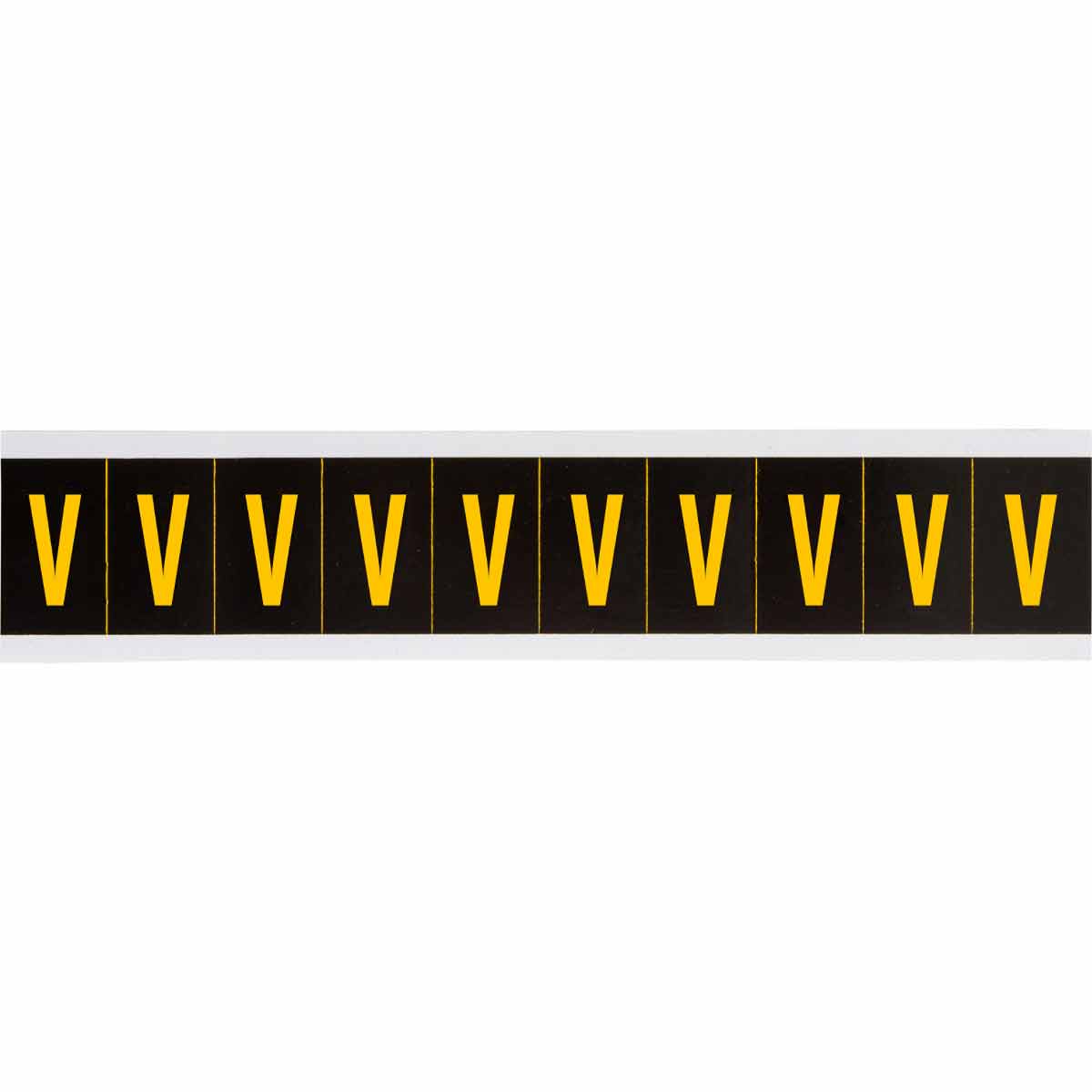 1 in Vinyl N&L Yellow on Black V 10/PK