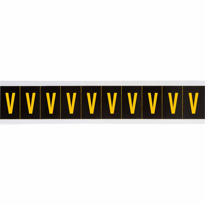 1 in Vinyl N&L Yellow on Black V 10/PK