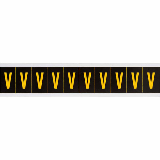 1 in Vinyl N&L Yellow on Black V 10/PK