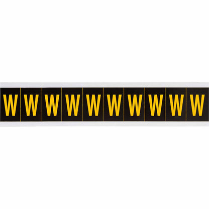 1 in Vinyl N&L Yellow on Black W 10/PK