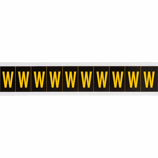 2 in Vinyl N&L Yellow on Black W 10/PK