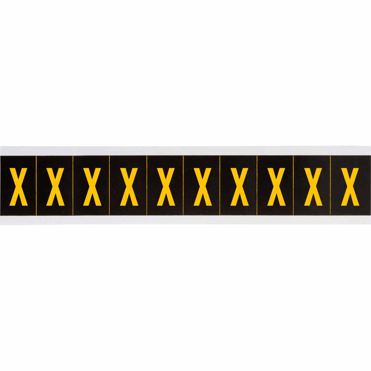 1 in Vinyl N&L Yellow on Black X 10/PK
