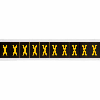 1 in Vinyl N&L Yellow on Black X 10/PK
