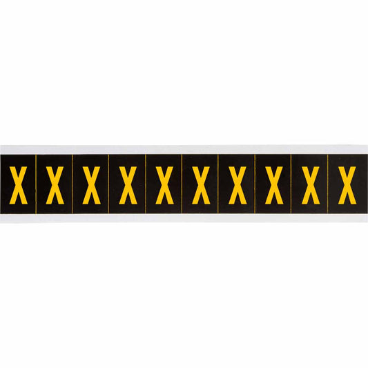 2 in Vinyl N&L Yellow on Black X 10/PK