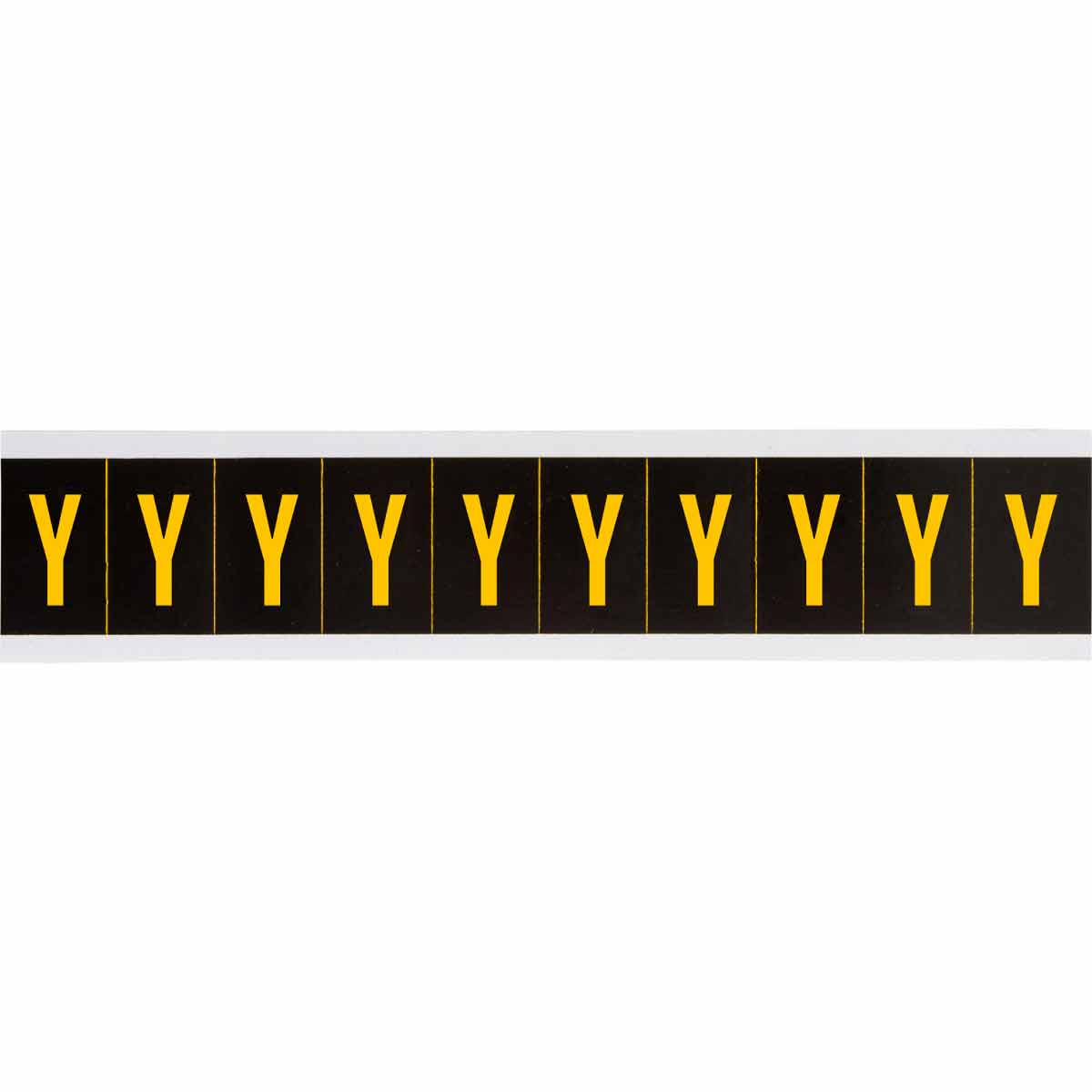 1 in Vinyl N&L Yellow on Black Y 10/PK