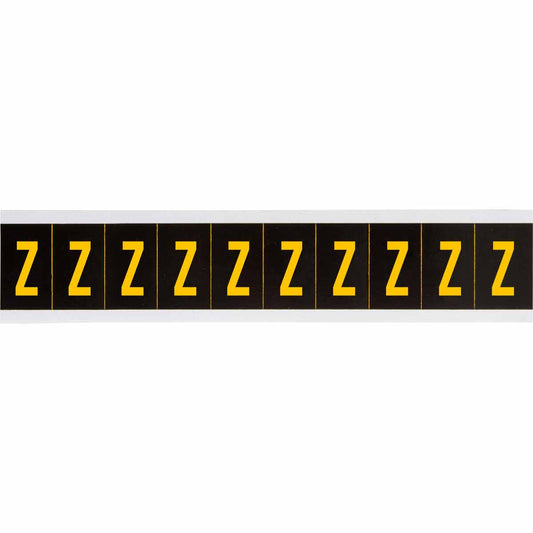 2 in Vinyl N&L Yellow on Black Z 10/PK