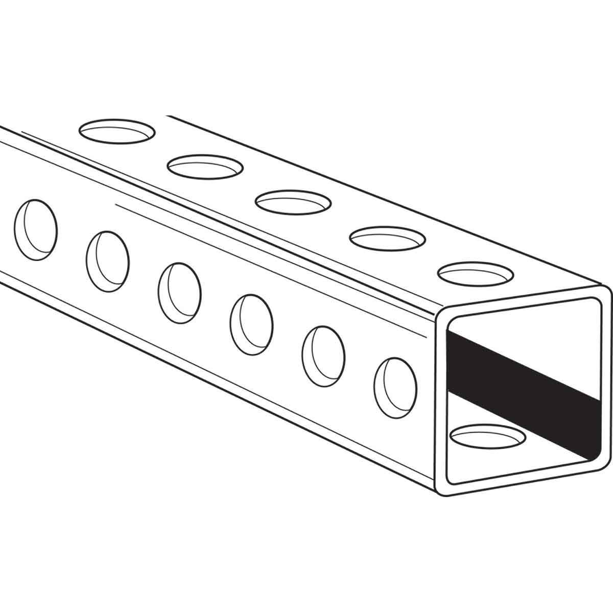 8' SQUARE STEEL POST 14 GAUGE