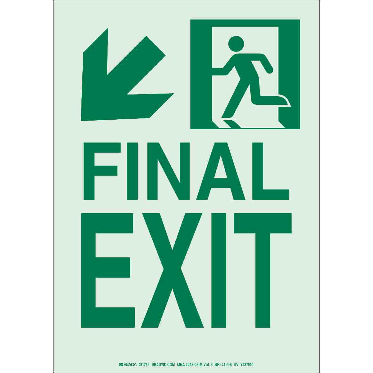 NYC 14X10 FINAL EXIT+DOWN-LEFT UL1994