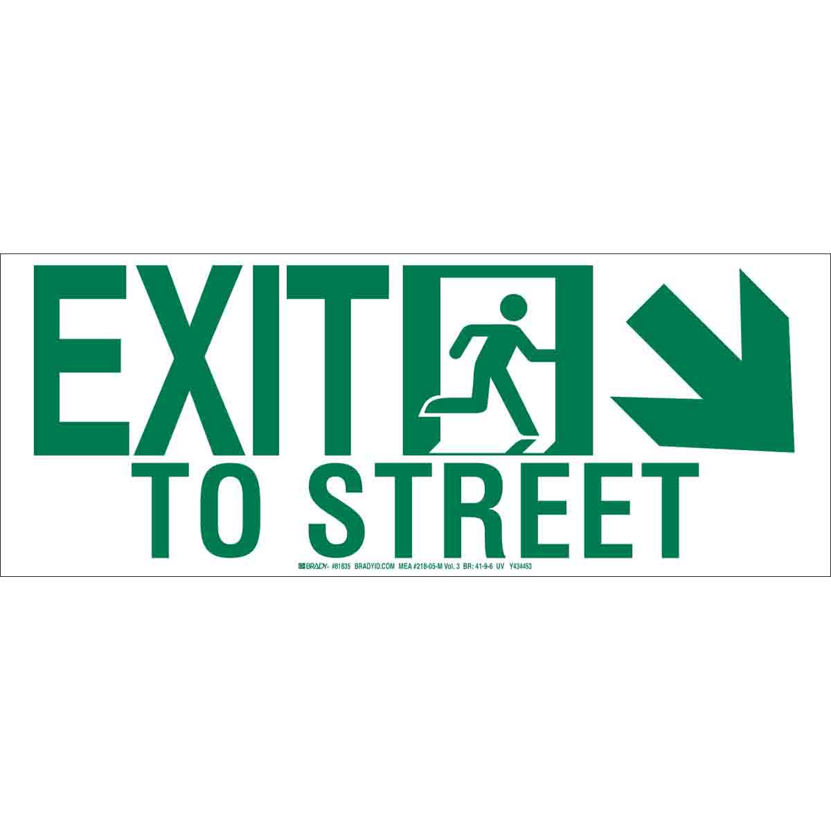 NYC 7X18 EXIT STREET+DWN-RGHT UL1994