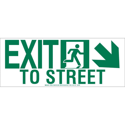 7X18 EXIT STREET+DWN-RGHT 10/PK UL1994