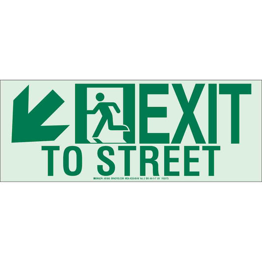 NYC 7X18 EXIT STREET+DWN-LEFT UL1994