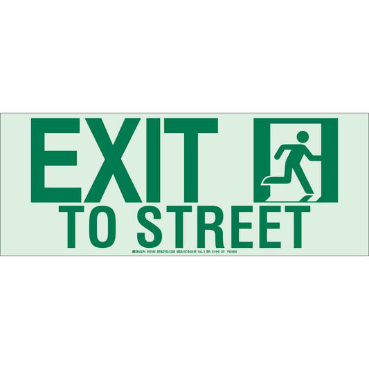 B552 7X18 EXIT TO STREET 10/PK UL1994