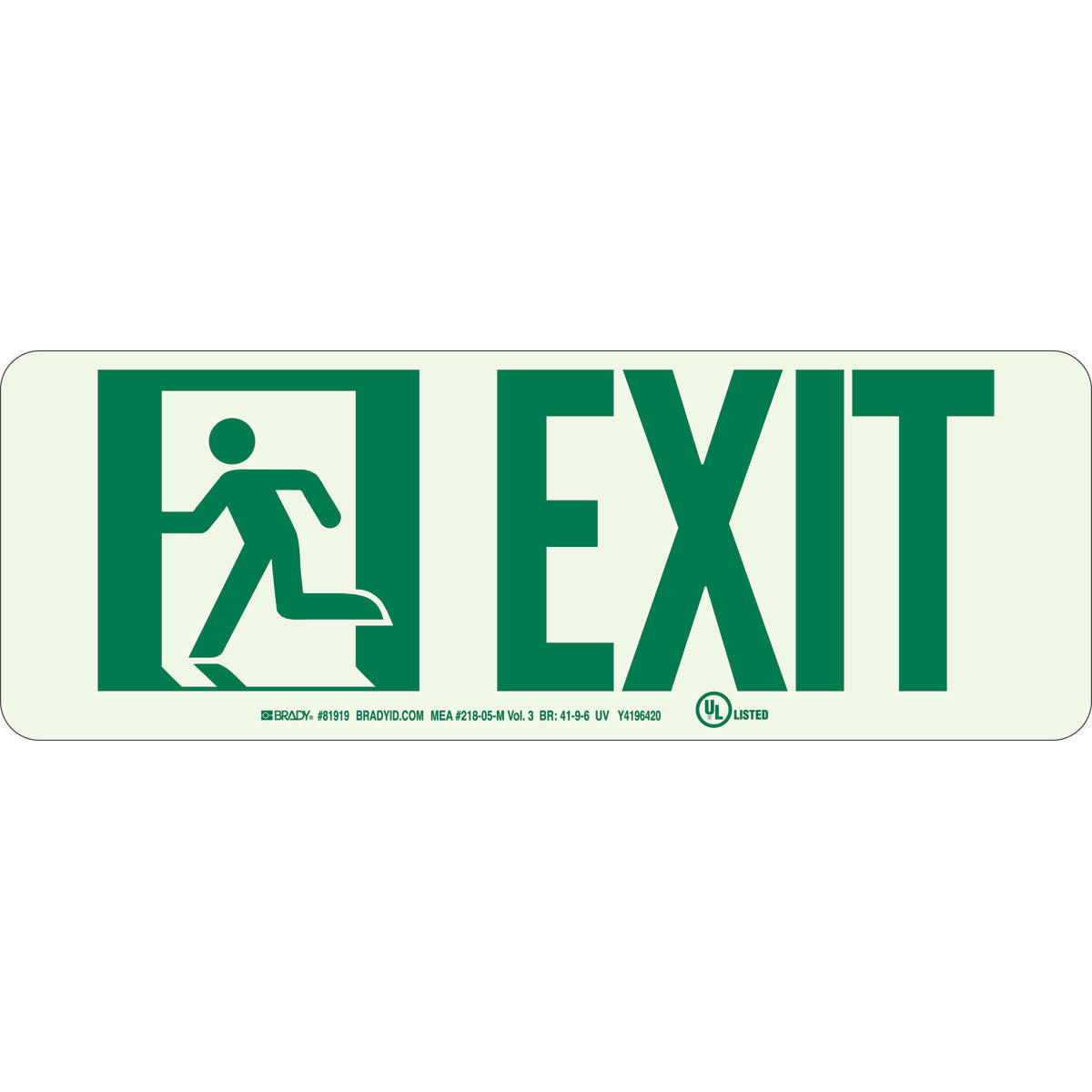 B552 5X14 MAN LEFT+EXIT 10/PK UL1994