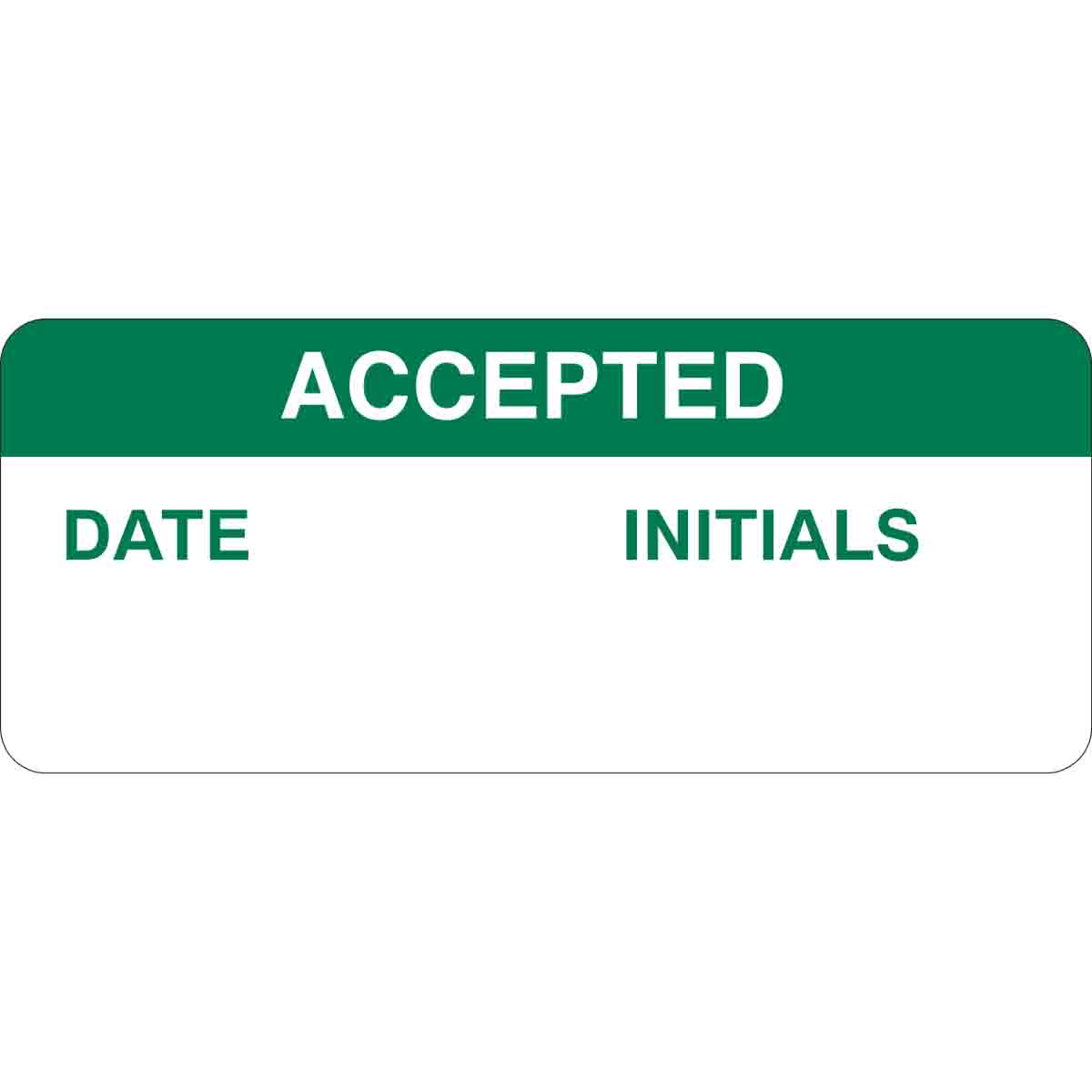 B747 5/8"X1-1/2" GRN/WHT ACCEPTED