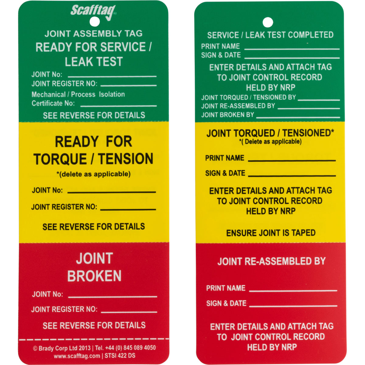 3-PART PERFED JOINT TAG POLY 10PK