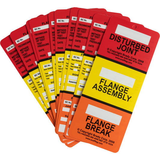 3-PART PERFED FLANGE TAG POLY 10PK