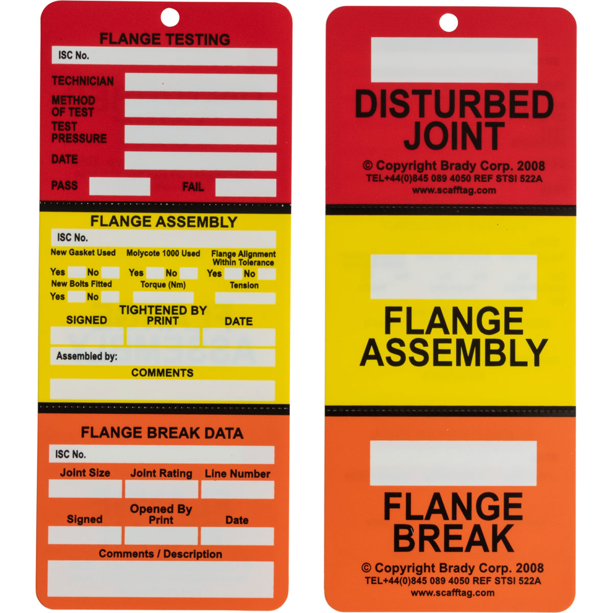 3-PART PERFED FLANGE TAG POLY 10PK