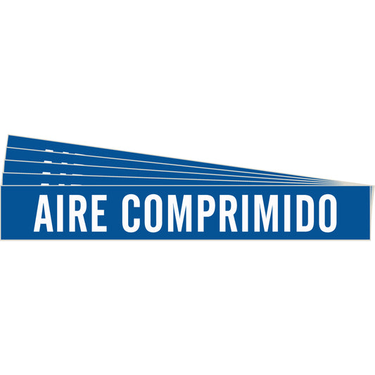 Pipe Marker AIRE COMPRIMIDO WT/BL PK