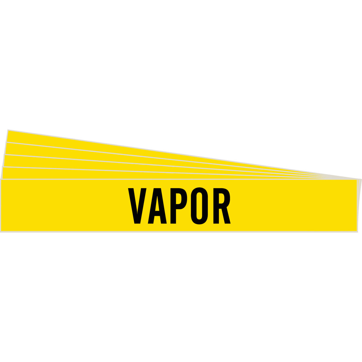 Pipe Marker VAPOR Style 1 BK on YL PK