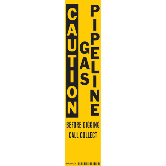 B302 14X3 BLK/YEL BRADYSTAKE LABEL