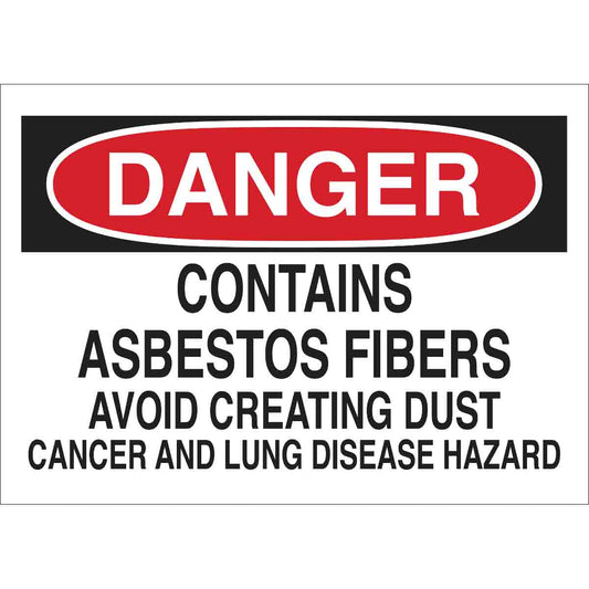 B401 10X14" CONTAINS ASBESTOS FIBERS