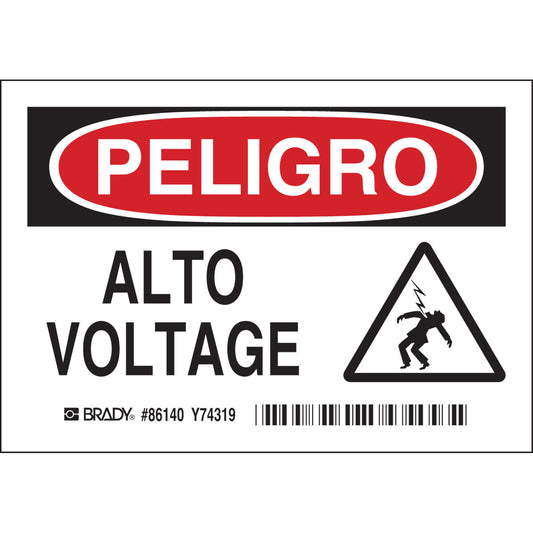 B302-3.5X5-WG-O-5/PK--PELIGRO ALTO