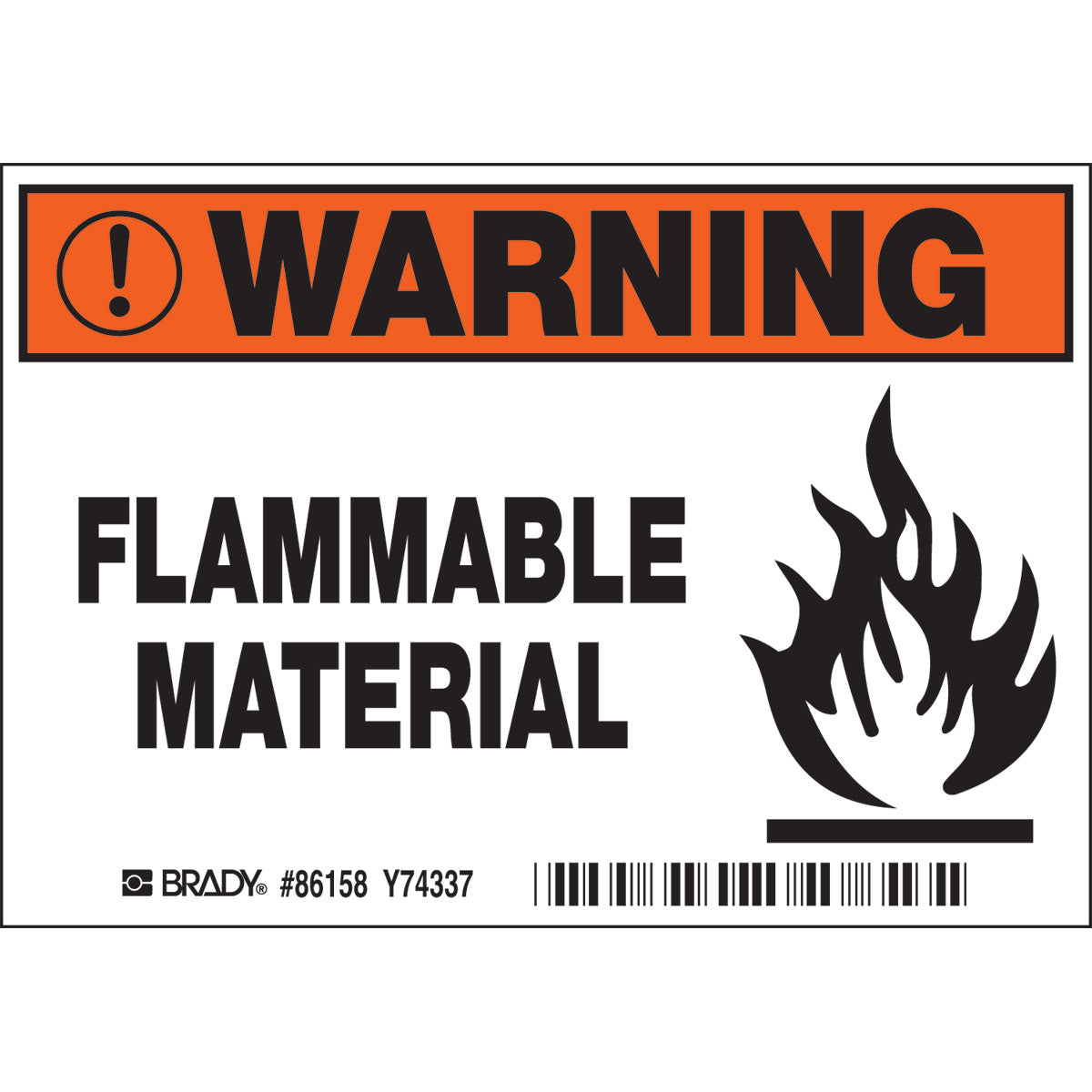 B302-3.5X5-WO-O-5/PK-WRNG.FLAMMABLE