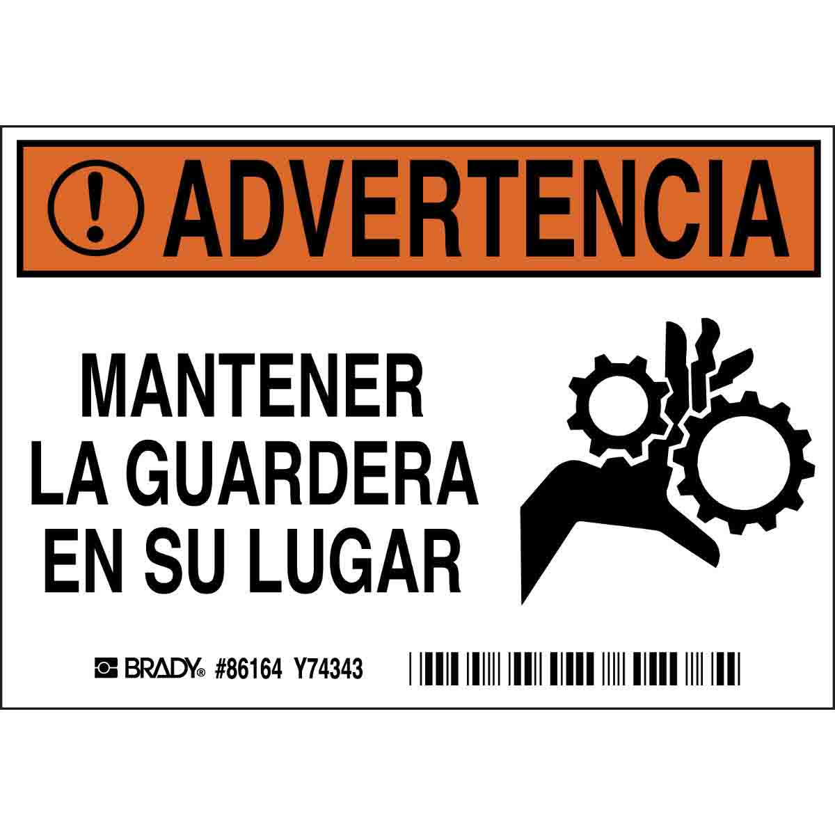 B302-3.5X5-WO-O-5/PK-ADVERTENCIA