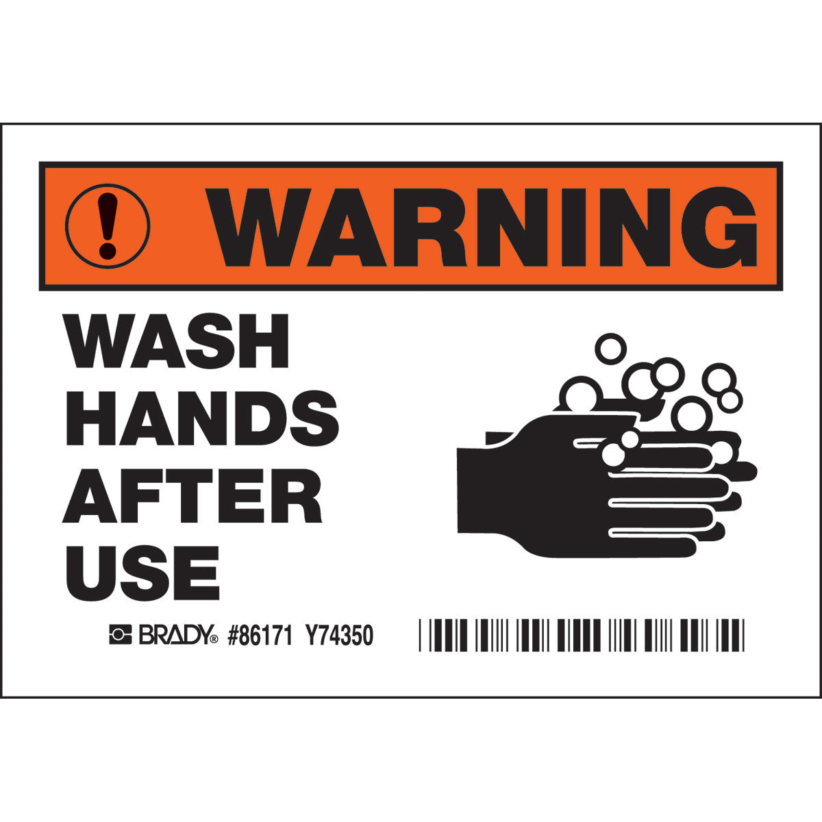 B302-3.5X5-WO-O-5/PK-WRNG.WASH YOUR