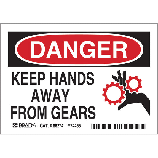 B302-3.5X5-KG-O-5/PK-DNGR KEEP HANDS