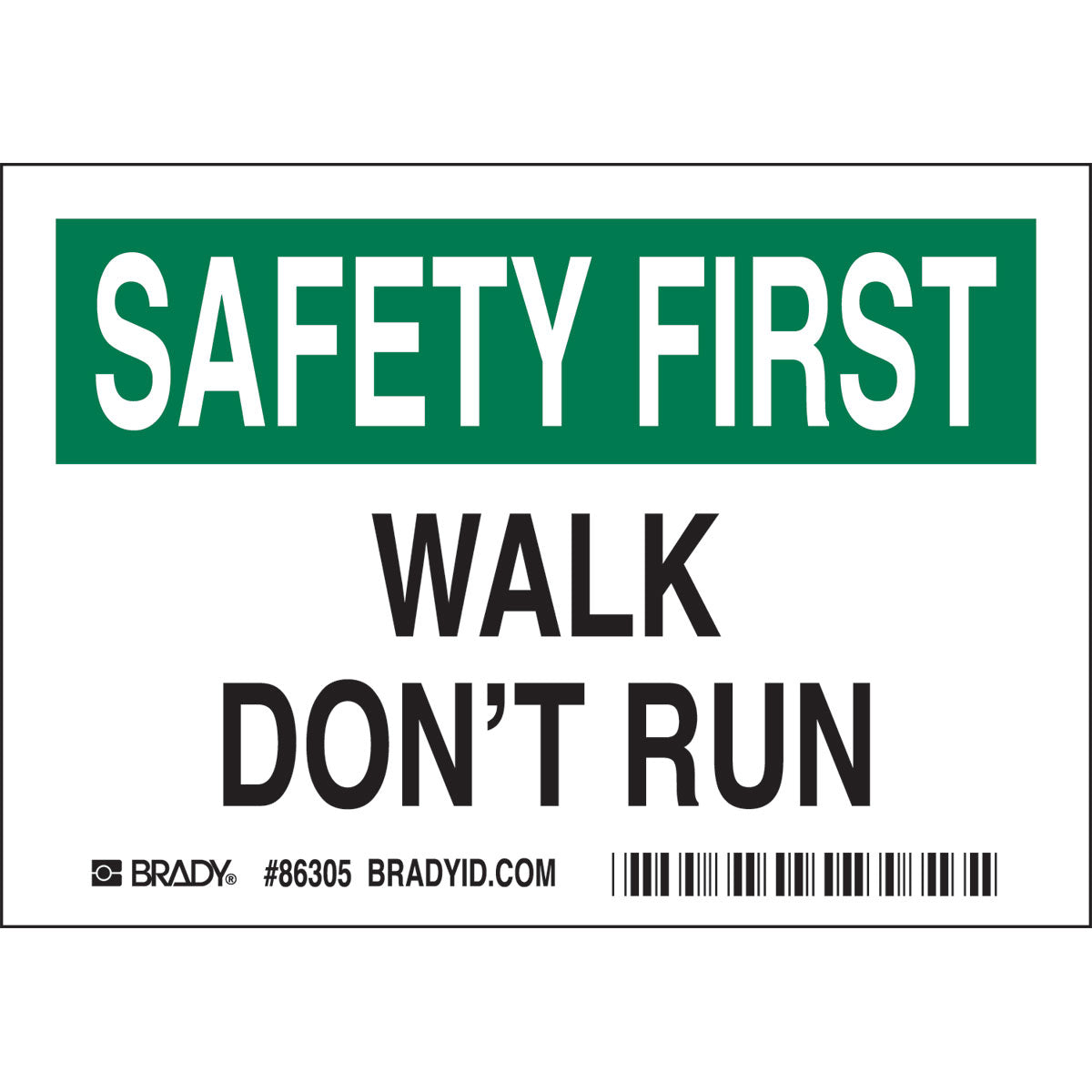 B302-3.5X5-WK-O-5/PK-SAF-WALK DON'T RUN