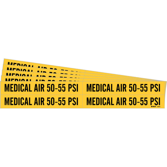 MEDICAL AIR 50-55 PSI Pipe Mk 4 BK/YL PK