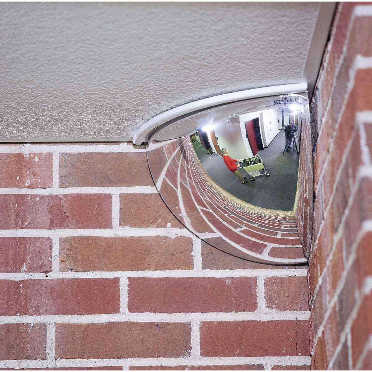 SAFETY MIRROR - QUARTER DOME 90 DEGREES