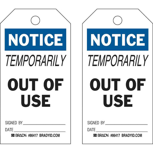 TAG B837 7X4 BLK/BLUE/WHT 2-SIDED 10/PK