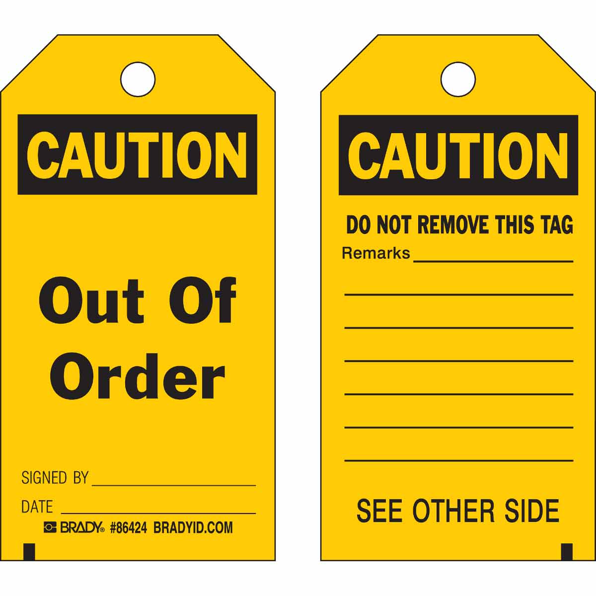 MAINT CAUTION TAG 5.75X3 10PK