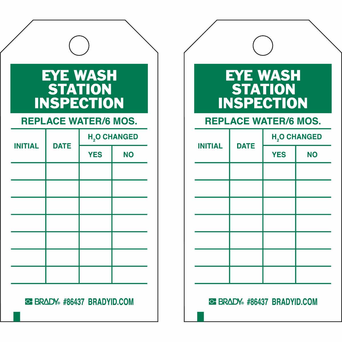 EYEWASH STATION INSPECT TAG 5.75X3 10PK