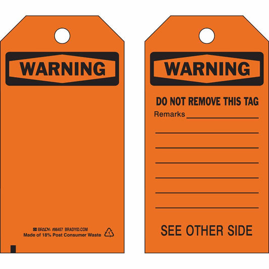 TAG B851 5.75X3 BK/ORG 2SD 1-FLAP 10/PK