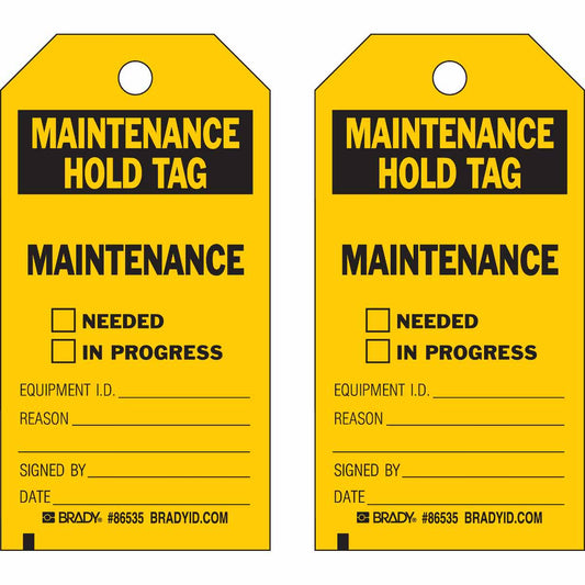 MAINTENANCE HOLD TAG TAG 5.75X3 10PK