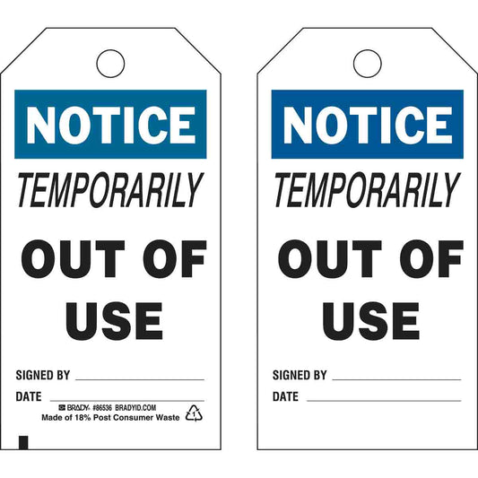 TAG B851 BLK/BLU/WHT 7X4 2-SIDES 10/PK