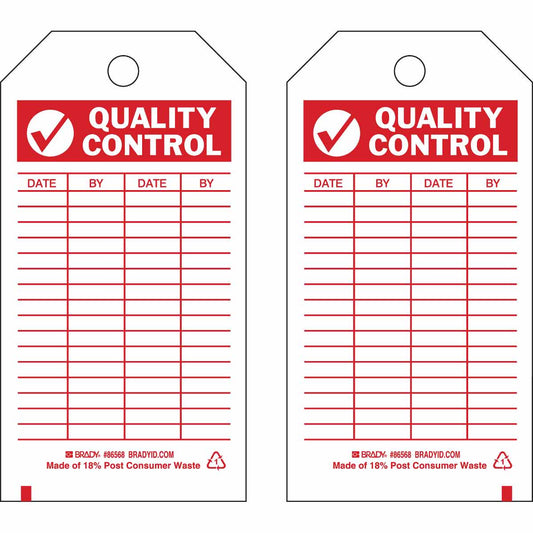 TAG B851 5.75X3 RED/WHT 2-SIDE 10/PK