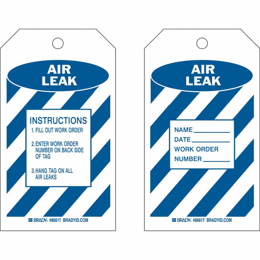 TAG B851 BLUE/WHT 7X4 2-SIDES 10/PK