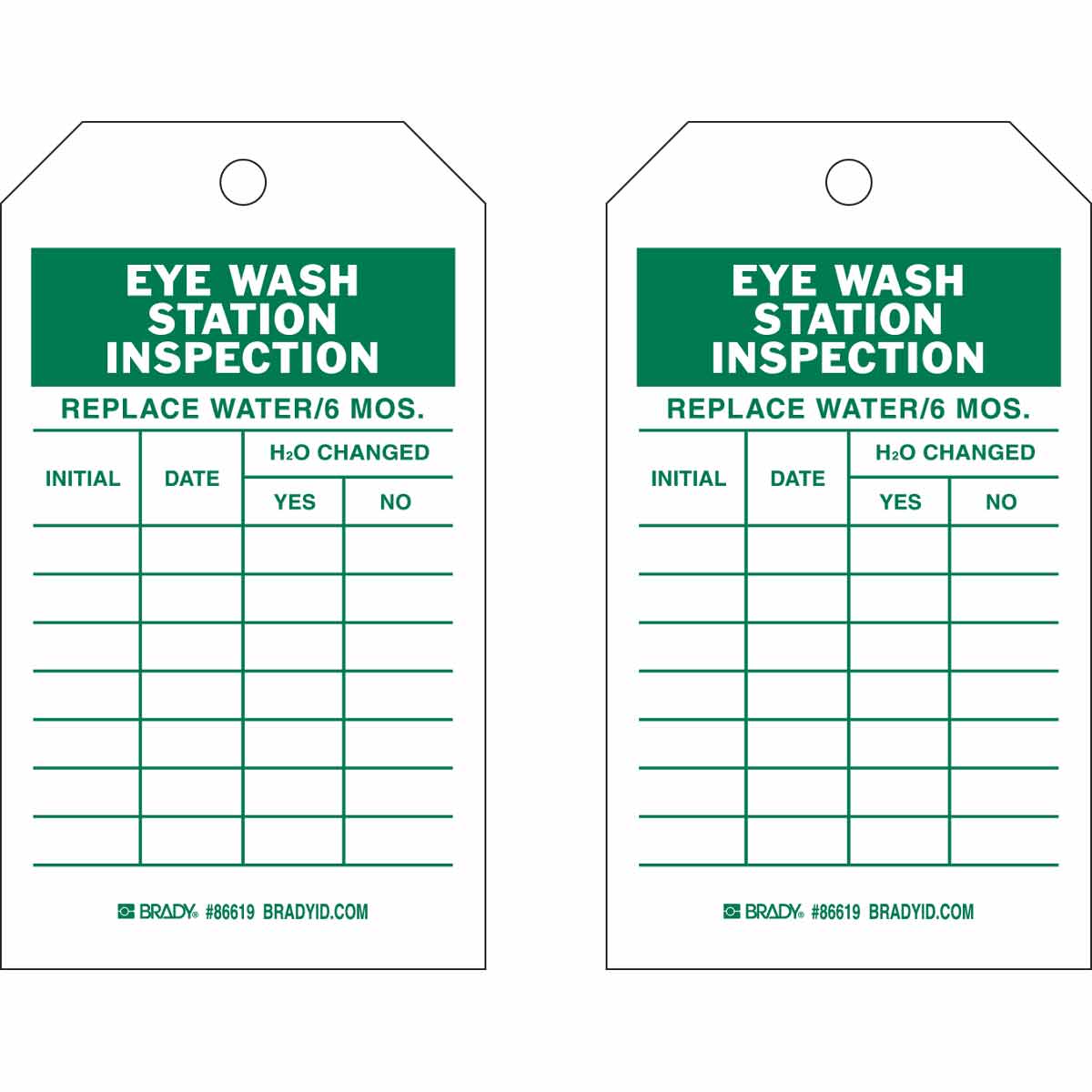 TAG B851 EYEWASH 7X4 2SIDES 10/PK