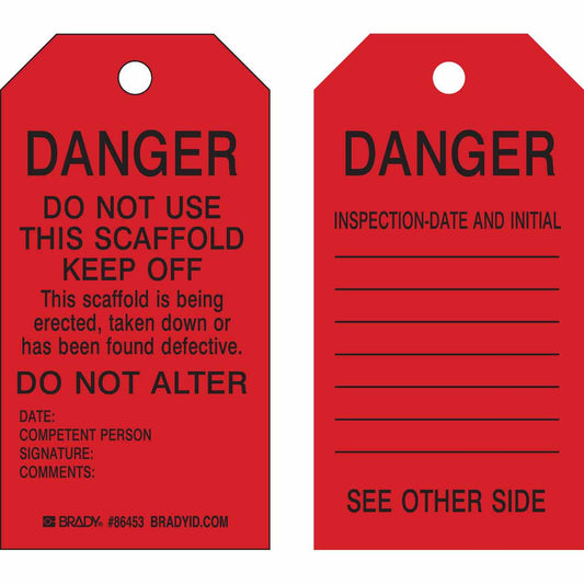 TAG B853 5.75X3 BLK/RED 2-SIDE 100/PK