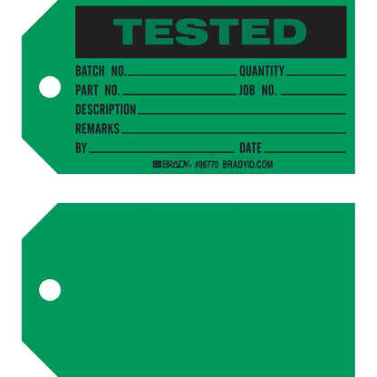 TAG B853 3x5.75 BLK/GREEN 1-SIDE 100/PK