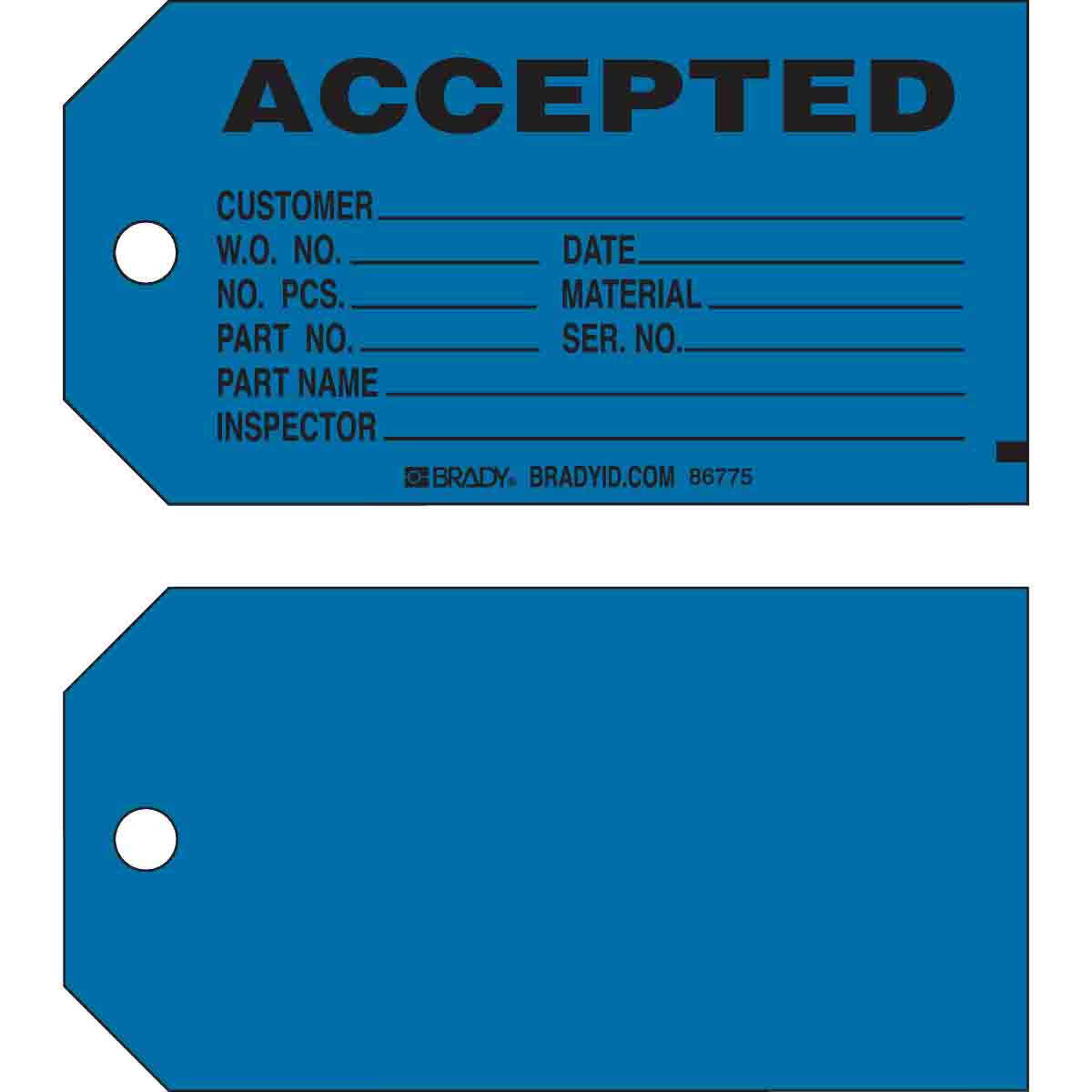 TAG B853 3x5.75 BLK/BLUE 1-SIDE 100/PK