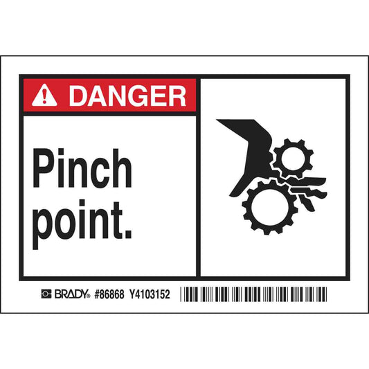 PINCH POINT 3.5X5 RD/BK/WT OEM 5PK