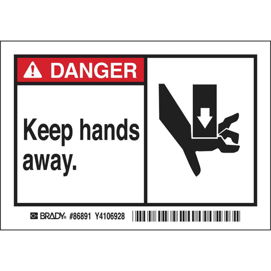 B302-3.5X5-WK-AL-5/PK--KEEP HANDS AWAY.