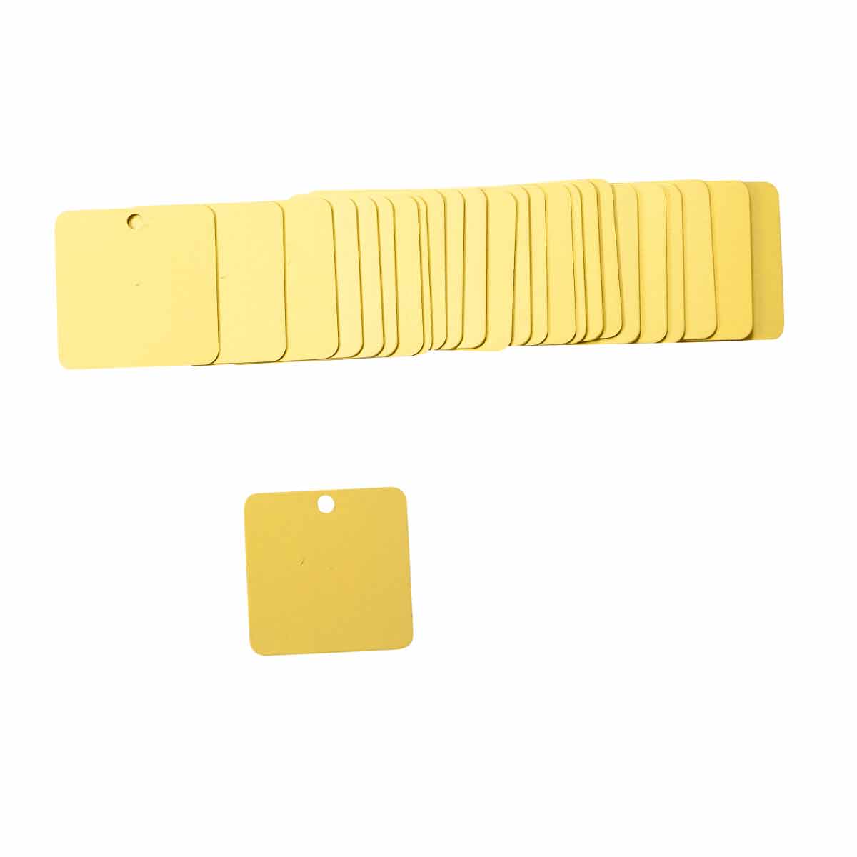 ALUM VALVE TAG,1.5" SQUARE, YELLOW