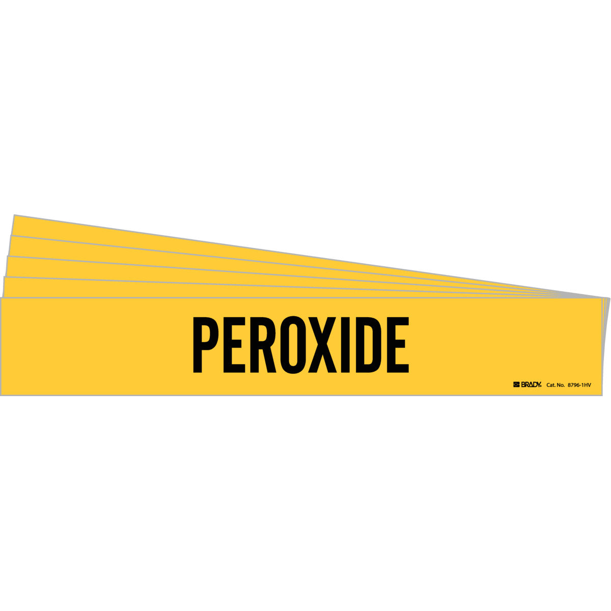 PEROXIDE Pipe Marker Sty 1HV BK on YL PK